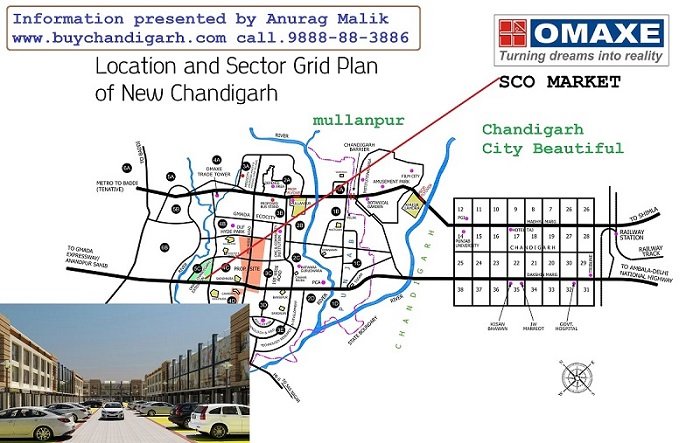 omaxe sco shop cum office phase 1 new chandigarh mullanpur location map